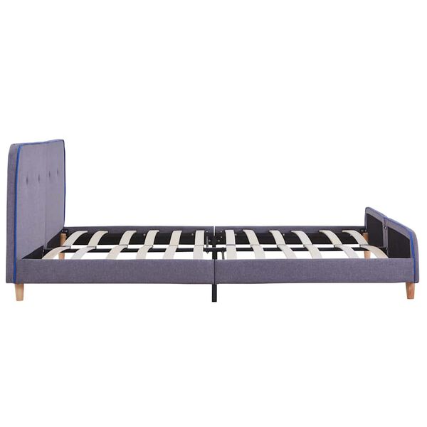 vidaXL Bettgestell ohne Matratze Hellgrau Stoff 150x200 cm