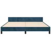 vidaXL Bettgestell mit Kopfteil Dunkelblau 180x200 cm Samt