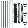 vidaXL Zaunpfosten Gr&uuml;n 10 x 1,5 m (40 x 40 mm Maschen) Stahl und PVC