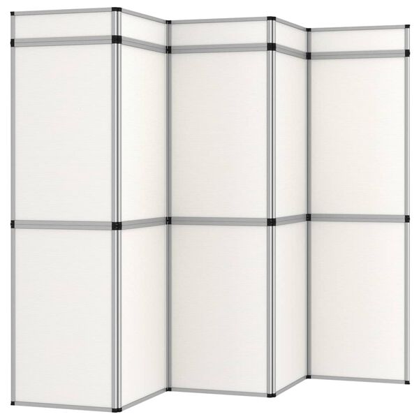 vidaXL 15-Panel Messewand Faltdisplay 302&times;200 cm Wei&szlig;