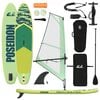 vidaXL Aufblasbares SUP-Board mit Segel POSEIDON 330 x 76 x 15 cm Gr&uuml;n