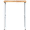 vidaXL Werkbank 80x60x(73-99,5) cm Massivholz Akazie Rechteckig
