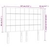 vidaXL LED Kopfteil Taupe 147x16x118/128 cm Stoff