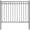 vidaXL Gartenzaun Assen Stahl 1,7 x 1 m Schwarz