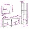 vidaXL Badezimmerm&ouml;bel-Set mit Regal mit T&uuml;r 4 pcs Braun Holzwerkstoff