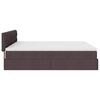 vidaXL Ottoman-Bett mit Matratzen Dunkelbraun 180x200 cm Stoff