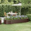 vidaXL Hochbeet Verzinkter Stahl 249x100x36 cm Braun