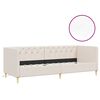 vidaXL Tagesbett mit Matratze USB Creme Stoff 90x200 cm