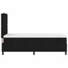 vidaXL Boxspringbett mit Matratze mit LED Schwarz 100 x 200 cm Stoff