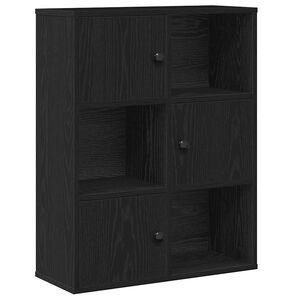 vidaXL B&uuml;cherregal Schwarz Eichen-Optik 60x24x76,5 cm Holzwerkstoff
