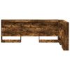 vidaXL Aufbewahrungskopfteil Ger&auml;ucherte Eiche 120 cm Holzwerkstoff