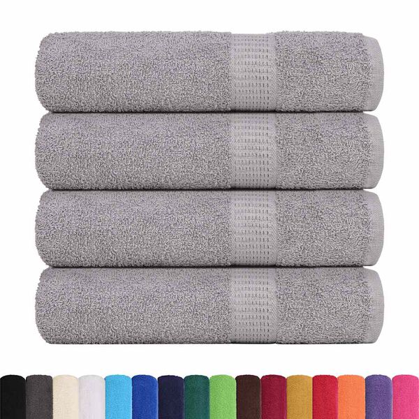 vidaXL Handt&uuml;cher FROGN 4 Stk. Grau 50x100 cm 360 g/m&sup2;
