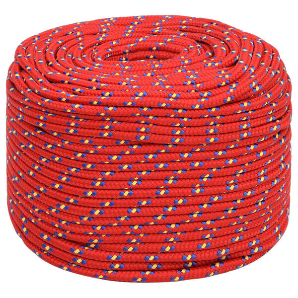 vidaXL Bootsseil Rot 10 mm 500 m Polypropylen