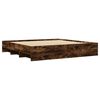 vidaXL Bettgestell ohne Matratze R&auml;uchereiche 200x200 cm Holzwerkstoff