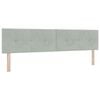 vidaXL Boxspringbett mit Matratze Hellgrau 200 x 200 cm Samt