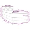 vidaXL Boxspringbett mit Matratze & LED Hellgrau 90x220 cm Samt