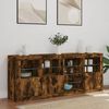 vidaXL Sideboard mit LED-Leuchten Räuchereiche 164x37x67 cm