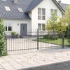 vidaXL Doppeltor mit Schloss Woerden Grau 400 x 199.5 cm Stahl