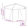 vidaXL Pavillon-Zelt Orange 243 x 243 x 251 cm Stoff