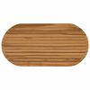 vidaXL Tischplatte 100 x 50 x 3,5 cm Oval Massives Teakholz Natur