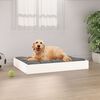 vidaXL Hundebett Wei&szlig; 71,5x54x9 cm Massivholz Kiefer