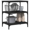 vidaXL K&uuml;chenwagen Schwarz 60x41x76 cm Holzwerkstoff