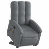 vidaXL Massagesessel mit Aufstehhilfe Dunkelgrau Stoff