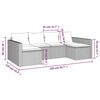 vidaXL 2-tlg. Garten-Lounge-Set mit Kissen Grau Poly Rattan