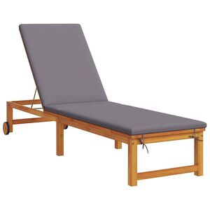 vidaXL Sonnenliege Massivholz Akazie Braun