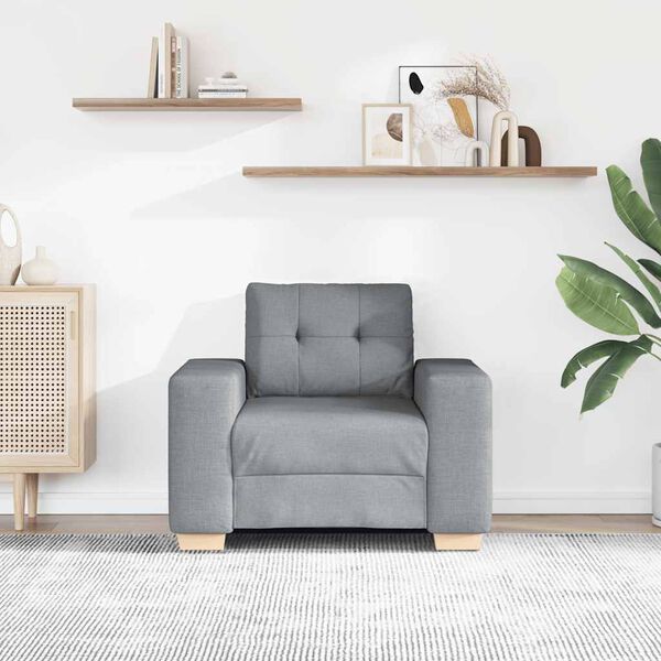 vidaXL Sessel Hellgrau 60 cm Stoff