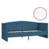 vidaXL Tagesbett mit Matratze USB Blau Samt 90x200 cm
