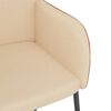 vidaXL Esszimmerst&uuml;hle 2 Stk. Creme Stoff und Kunstleder