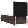 vidaXL Boxspringbett mit Matratze Dunkelbraun 90 x 190 cm Stoff