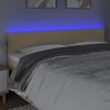 vidaXL LED Kopfteil Creme 200x5x78/88 cm Stoff