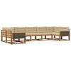 vidaXL Outdoor-Sofagarnitur 7 stk. Natur und Beige
