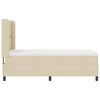 vidaXL Boxspringbett mit Matratze Creme 100 x 200 cm Stoff