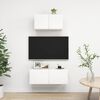 vidaXL 2-tlg. TV-Schrank-Set Wei&szlig; Holzwerkstoff