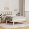 vidaXL Bettrahmen mit Kopfteil Braun 75 x 190 cm Massives Kiefernholz