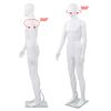 vidaXL M&auml;nnliche Schaufensterpuppe mit Glassockel Wei&szlig; 185 cm