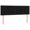 vidaXL Kopfteile Schwarz 144x5x78/88 cm Samt