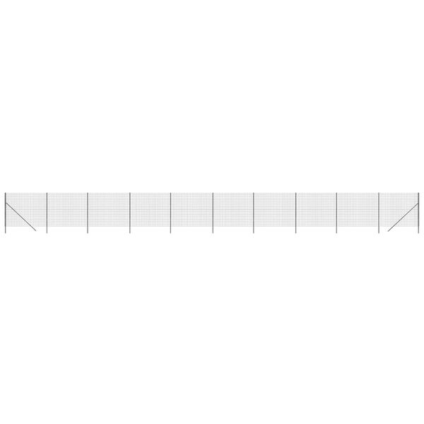 vidaXL Maschendrahtzaun Anthrazit 2,2x25 m Verzinkter Stahl