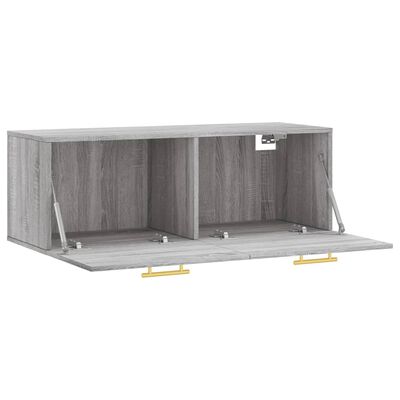 vidaXL Wandschrank Grau Sonoma 100x36,5x35 cm Holzwerkstoff