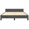 vidaXL Bettgestell ohne Matratze Dunkelgrau 140x200 cm Samt