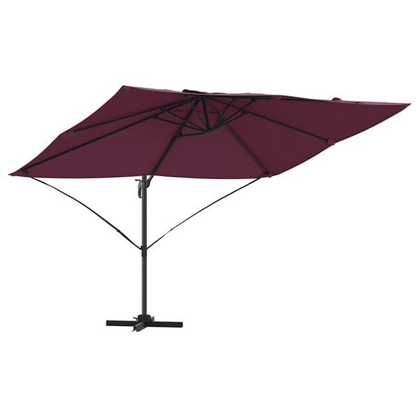 vidaXL Sonnenschirm Bordeauxrot 351 x 250 x 260 cm