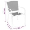 vidaXL Garten Essgruppe 5 pcs Anthrazit Pulverbeschichteter Stahl