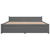 vidaXL Massivholzbett Grau 135x190 cm