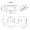 vidaXL Bockrolle 12 pcs Wei&szlig; 42 x 11,5 x 29 mm Eisen