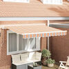 vidaXL Markisenersatzstoff Blau und Orange 2,5 x 2 m Polyester