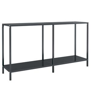 vidaXL Konsolentisch Schwarz 140x35x75,5 cm Hartglas