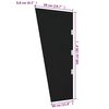 vidaXL Seitenwand f&uuml;r Vordach Schwarz 50x100 cm Hartglas
